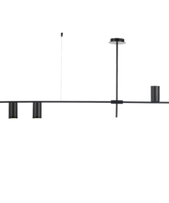 ACA DECOR φωτιστικό οροφής 3xGU10 130x53cm σε μαύρο χρώμα – OD843C130B