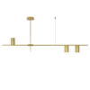 ACA DECOR   φωτιστικό οροφής 3xGU10 130x53cm σε χρυσό χρώμα – OD843C130G