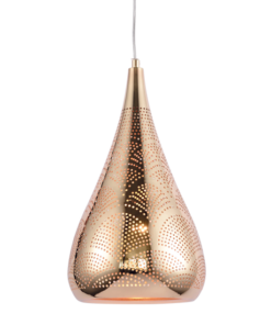 ACA DECOR – Κρεμαστό Φωτιστικό 1ΧΕ27 Μεταλλικό Γυαλιστό Ορείχαλκος Φ20ΧΗ41Χ160cm