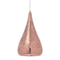 ACA DECOR – Κρεμαστό Φωτιστικό 1ΧΕ27 Μεταλλικό Γυαλιστό Χάλκινο Φ20ΧΗ41Χ160cm