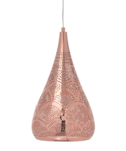 ACA DECOR – Κρεμαστό Φωτιστικό 1ΧΕ27 Μεταλλικό Γυαλιστό Χάλκινο Φ20ΧΗ41Χ160cm