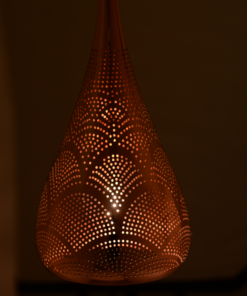 ACA DECOR   – Κρεμαστό Φωτιστικό 1ΧΕ27 Μεταλλικό Γυαλιστό Χάλκινο Φ20ΧΗ41Χ160cm