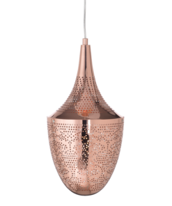 ACA DECOR – Κρεμαστό Φωτιστικό 1ΧΕ27 Μεταλλικό Γυαλιστό Χάλκινο Φ23ΧΗ43Χ160cm