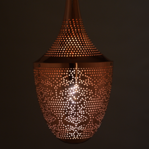 ACA DECOR   – Κρεμαστό Φωτιστικό 1ΧΕ27 Μεταλλικό Γυαλιστό Χάλκινο Φ23ΧΗ43Χ160cm