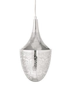 ACA DECOR – Κρεμαστό Φωτιστικό 1ΧΕ27 Μεταλλικό Χρώμιο Φ23ΧΗ43Χ160cm