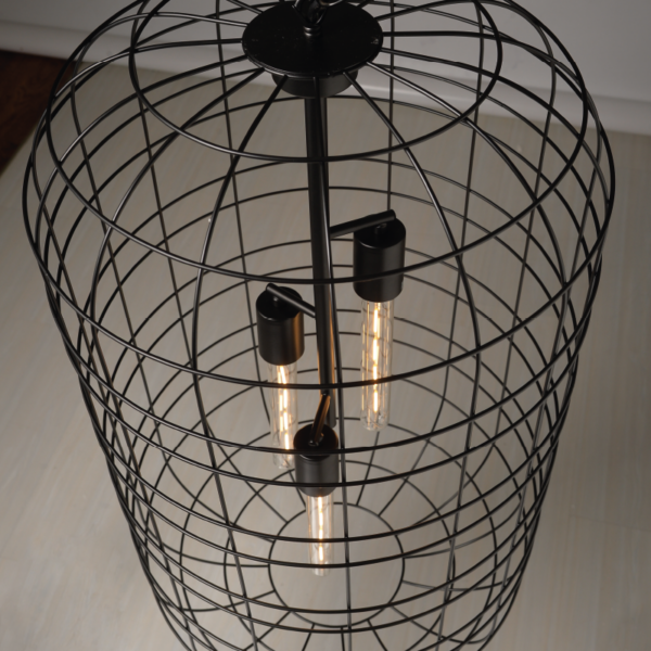 ACA DECOR   – Κρεμαστό Φωτιστικό 3ΧΕ27 Μεταλλικό Μαύρο Φ43ΧΗ120cm