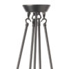 ACA DECOR   – Κρεμαστό Φωτιστικό 4ΧΕ27 Μέταλλο + Γυαλί+Ξύλο 33Χ33ΧΗ75cm
