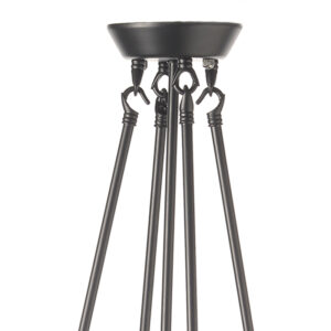 ACA DECOR   – Κρεμαστό Φωτιστικό 4ΧΕ27 Μέταλλο + Γυαλί+Ξύλο 33Χ33ΧΗ75cm