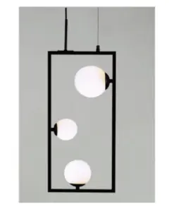 ΚΡΕΜΑΣΤΟ ΦΩΤΙΣΤΙΚΟ 3xG9 QUADRO ΜΑΥΡΟ ΜΕΤ/ΚΟ +ΛΕΥΚΟ ΓΥΑΛΙ 25Χ12Χ120CM ACA – OD91253PB