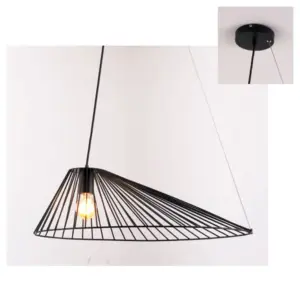 ΚΡΕΜΑΣΤΟ ΦΩΤΙΣΤΙΚΟ 1xE27 CAPPELLO ΜΑΥΡΟ ΜΕΤ/ΚΟ 60Χ40120CM ACA – OD91681PB