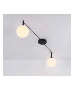 ΟΡΟΦΗΣ ΦΩΤΙΣΤΙΚΟ 2xE14 TIRAMOLLA ΜΑΥΡΟ ΜΕΤ/ΚΟ + ΛΕΥΚΟ ΓΥΑΛΙ 72Χ42Χ32CM ACA – OD94612CB