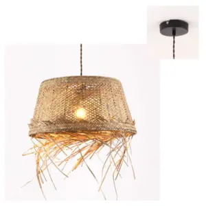 ΚΡΕΜΑΣΤΟ ΦΩΤΙΣΤΙΚΟ 1xE27 ANDROS GRASS RATTAN Φ40Χ120CM ACA – OD94891PG