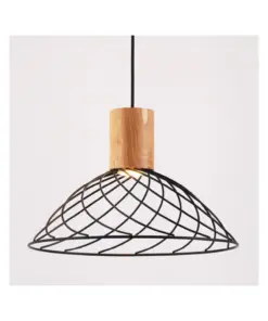 ΚΡΕΜΑΣΤΟ ΦΩΤΙΣΤΙΚΟ 1xGU10 TORNADE ΜΑΥΡΟ ΜΕΤ/ΚΟ +ΞΥΛΟ Φ35Χ120CM ACA – OD95301PB