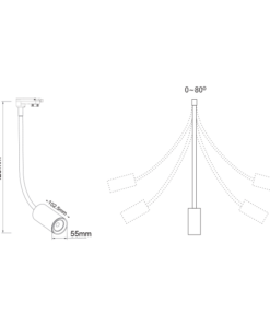 ΜΑΥΡΟ ΣΠΟΤ ΡΑΓΑΣ LED 10W 4 ΚΑΛΩΔΙΩΝ 24° 900LM 230V Ra80 ACA – OLIV1040B4