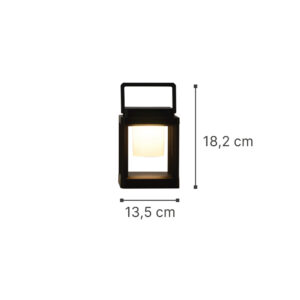 InLight Ontario LED 2W 3000K Outdoor Table Lamp Black D18,2cmx13,5cm (80100311)