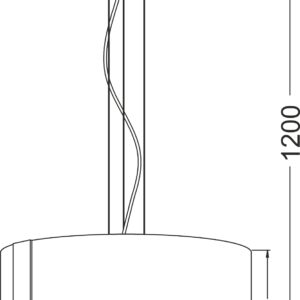ΚΡΕΜΑΣΤΟ ΓΥΑΛΙΝΟ Φ45CM 3XE27 DIONE ACA DECOR  – OYD10087ASP3
