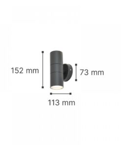 it-Lighting Ouachita 2xGU10 Outdoor Up-Down Wall Lamp White D:15.2cmx11.3cm (80200624)