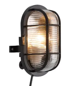 Nordlux Skotlampe Φωτιστικό Τοίχου Μαύρο E27 Πλαστικό/Γυάλινο – 17051003