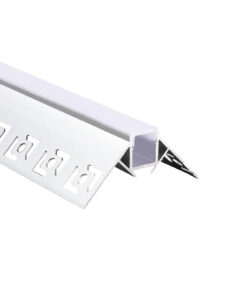 Προφίλ Αλουμινίου Γυψοσανίδας Χωνευτό Isla για LED Ταινίες για Εξωτερική Γωνία με Οπάλ Κάλυμμα – P122U