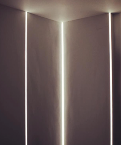 Προφίλ Αλουμινίου Γυψοσανίδας Χωνευτό Margo για LED Ταινίες για Εσωτερική Γωνία με Οπάλ Κάλυμμα 2m – P123U