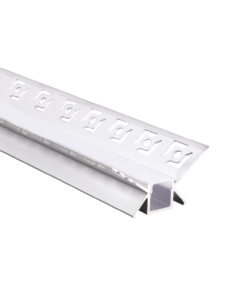 Προφίλ Αλουμινίου Γυψοσανίδας Χωνευτό Margo για LED Ταινίες για Εσωτερική Γωνία με Οπάλ Κάλυμμα 2m – P123U