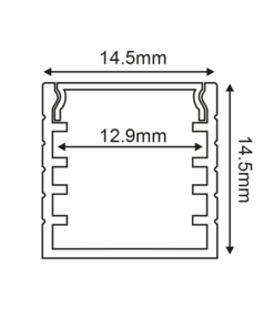 Προφίλ Αλουμινίου Deep για LED Ταινίες με Οπάλ Κάλυμμα 2m ACA – P124U