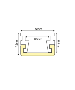 Προφίλ Αλουμινίου Brael για LED Ταινίες με Οπάλ Κάλυμμα 2m ACA – P127U