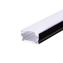 Μαύρο Προφίλ Αλουμινίου Micro για LED Ταινίες με Οπάλ Κάλυμμα 2m ACA – P151BU