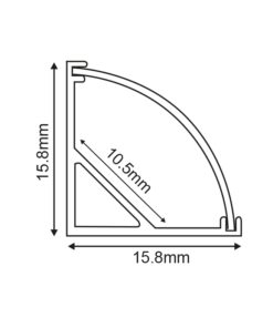 Προφίλ Αλουμινίου Γωνιακό Corn για LED Ταινίες με Οπάλ Κάλυμμα 2m ACA – P161U