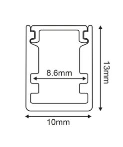 Προφίλ Αλουμινίου Tin για LED Ταινίες με Οπάλ Κάλυμμα 2m ACA – P162