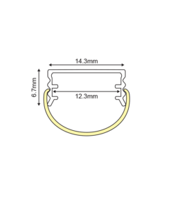 Προφίλ Αλουμινίου Cruz για LED Ταινίες με Οπάλ Κάλυμμα 2m ACA – P163U