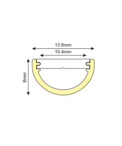 Προφίλ Αλουμινίου Raina για LED Ταινίες με Οπάλ Κάλυμμα 2m ACA – P172U