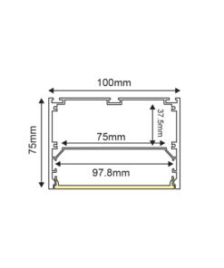 Προφίλ Αλουμινίου INIGO για LED Ταινίες με Οπάλ Κάλυμμα 3m ACA – P224U