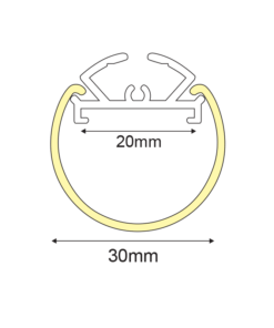 Προφίλ Αλουμινίου VELOR ULTRA MINI για LED Ταινίες με Οπάλ Κάλυμμα 2m ACA – P230U