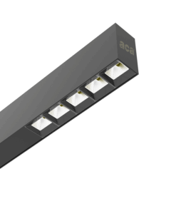AISH BLACK ALUMINUM PROFILE WITH OPAL COVER 2.5m/pc ACA – P240C