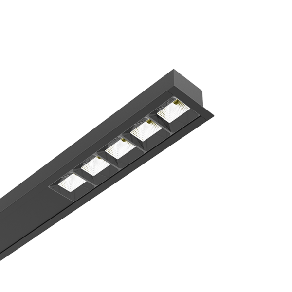 AISH BLACK ALUMINUM RECESSED PROFILE 2.5m/pc WITHOUT COVER ACA - P240R