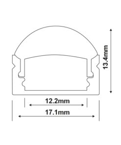 Προφίλ Αλουμινίου Focus για LED Ταινίες με Οπάλ 60° Κάλυμμα 2m ACA – P2LAU