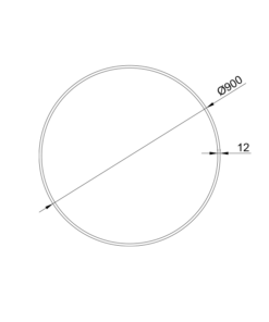 Κυκλικό Προφίλ Φ900 Αλουμινίου ELL για LED Ταινίες με Inward Οπάλ Κάλυμμα ACA – P30C900