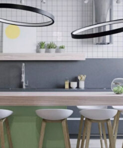 Κυκλικό Προφίλ Φ600 Αλουμινίου Μαύρο OLAN για LED Ταινίες με Inward Οπάλ Κάλυμμα ACA – P3906C