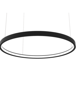 Κυκλικό Προφίλ Φ800 Αλουμινίου Μαύρο OLAN για LED Ταινίες με Inward Οπάλ Κάλυμμα ACA – P3908C