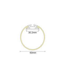 Προφίλ Αλουμινίου VELOR MINI για LED Ταινίες με Οπάλ Κάλυμμα 2m ACA – P66U