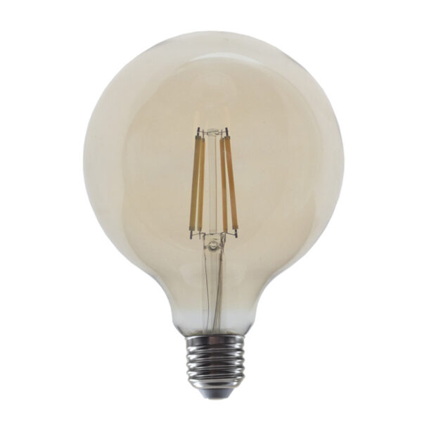 LED Λάμπα E27 G125 Filament Amber 10W Dimmable Diolamp 360° 1220lm 2700K - PALA12510WWDIMAM