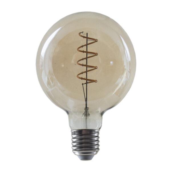 LED Λάμπα E27 G95 Filament Amber Spiral 4W Dimmable Diolamp 360° 270lm 1800K - PALA954WWSDIMAM