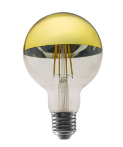 LED Λάμπα Ανεστραμμένου Καθρέπτη Χρυσή E27 G95 Filament 8W Dimmable Diolamp 360° 900lm 2700K – PALA958WWDIMG