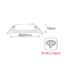 LED COB Χωνευτό Στρογγυλό 40W 3480lm 90° ACA Ψυχρό Λευκό 6000K – PARO4060