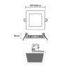 ΝΙΚΕΛ ΜΑΤ ΤΕΤΡΑΓΩΝΟ LED ΠΑΝΕΛ ΧΩΝΕΥΤΟ 18W 4000K 1800Lm 225x225mm ACA – PENU1840SNM