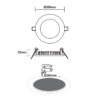 ΛΕΥΚΟ ΣΤΡΟΓΓΥΛΟ LED ΠΑΝΕΛ ΧΩΝΕΥΤΟ 23W 3000K 2050Lm Φ300mm ACA – PENU2330RW