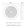 LED Φωτιστικό Πισίνας Πλαστικό 20W 6000K 2200lm 110° IP68 12V DC Φ210mm ACA – PISC20CW