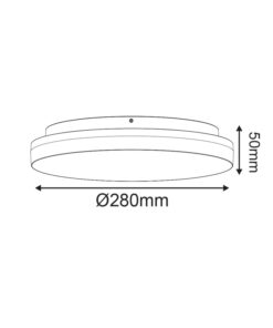 Πλαφονιέρα LED Στρογγυλή Λευκή Φ280mm 24W 240lm CCT(3000/4000/6500K) με Ανιχνευτή Κίνησης IP54 ACA – PLAFE24CCTRMIC