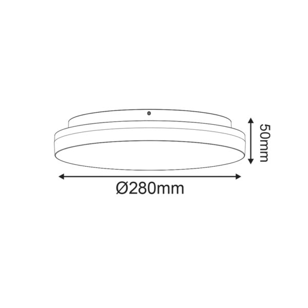 Πλαφονιέρα LED Στρογγυλή Λευκή Φ280mm 24W 240lm CCT(3000/4000/6500K) με Ανιχνευτή Κίνησης IP54 ACA – PLAFE24CCTRMIC